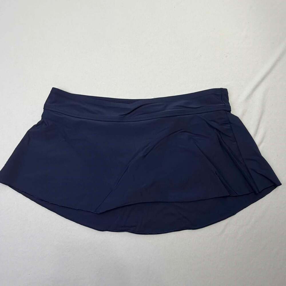 Girls Kona Sol Navy Blue Flutter Swim Skirt with Attached Brief
